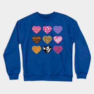 Hearts Colorful Abstract Crewneck Sweatshirt